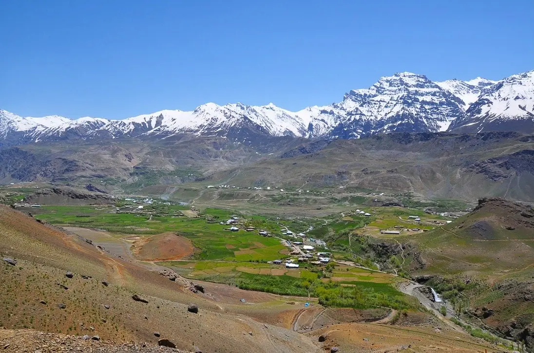 The Tololing range rising above Drass